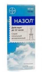 Назол, спрей назальный дозированный 0.025 мг/доза 0.05% 10 мл 1 шт