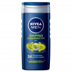 Гель для душа для мужчин, Nivea (Нивея) 250 мл арт. 80702 Заряд свежести